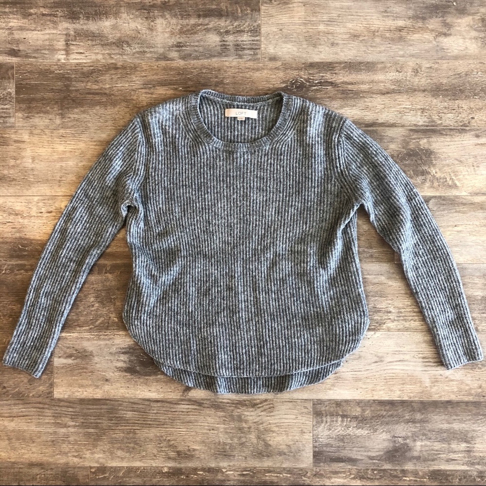 Loft Grey Marled Sweater